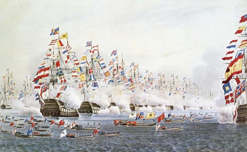 Flottparad in Portsmouth the 23 Jun 1814 to remembrance of one besok of the presussiske king ochh the Russian emperor, unknow artist